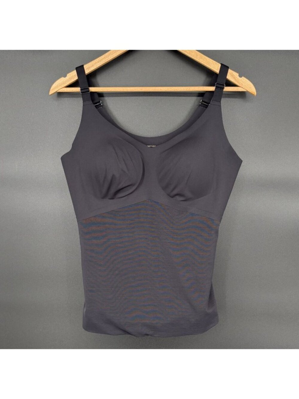 Honeylove Womens Cami Shapewear Tank Top Black XL Built In Bra Adjustable Straps